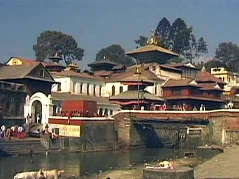 
Pashupatinath Hindu temple complex in Kathmandu - The Three Royal Cities Of Nepal DVD
